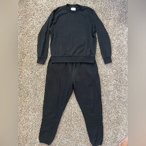 Melrose Place Men’s Black Sweat Suit - Large